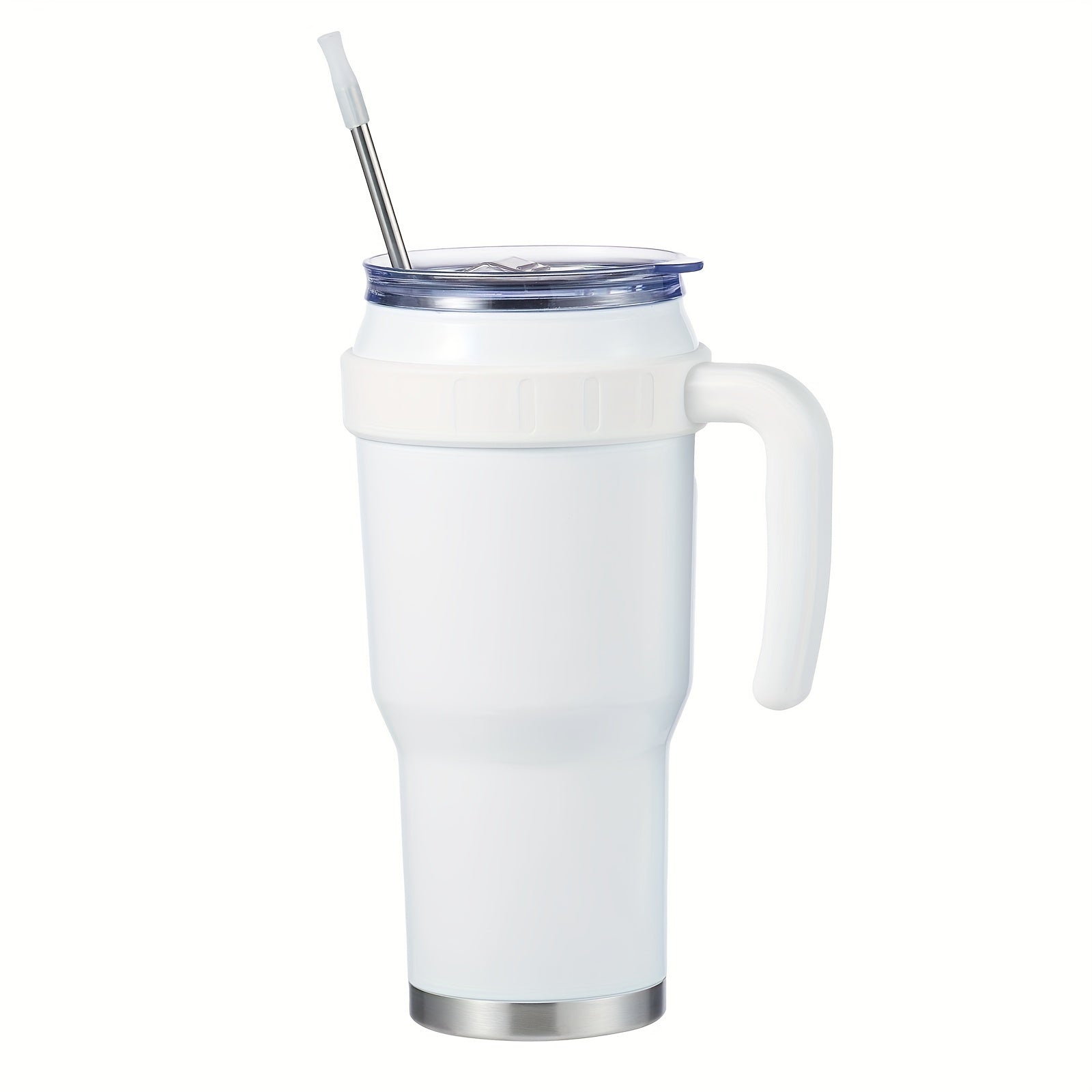 40oz Insulation Cup With Handle And Straw Lid Stainless Steel