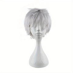 Men's 12in Anime Short Wig Cosplay Party Fiber Wig