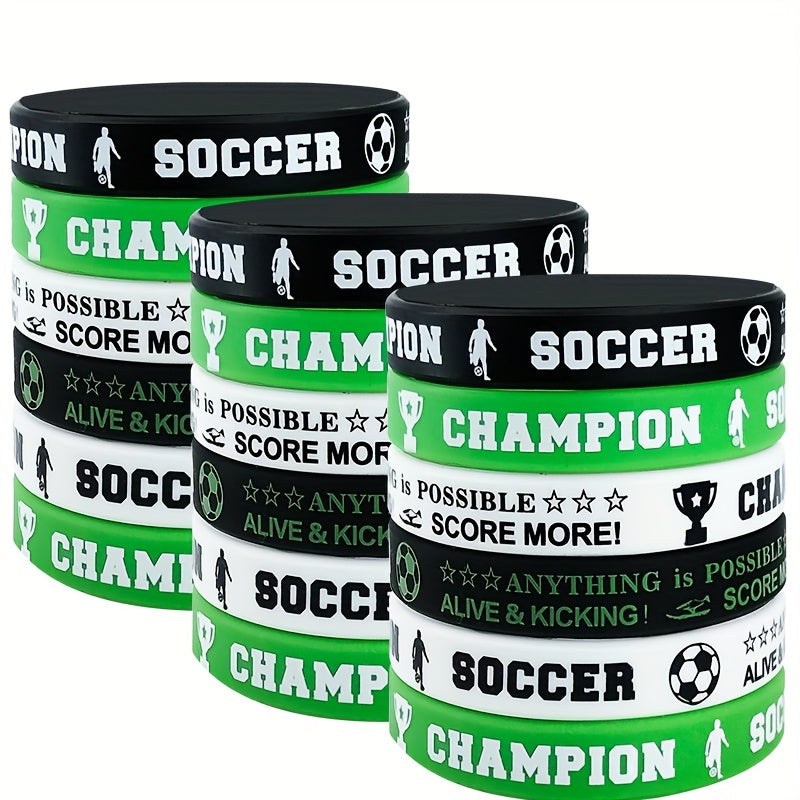 4PCS Football Wristband Silicone Bracelet Sports Party Accessory Gift