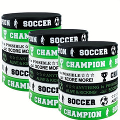 4PCS Football Wristband Silicone Bracelet Sports Party Accessory Gift