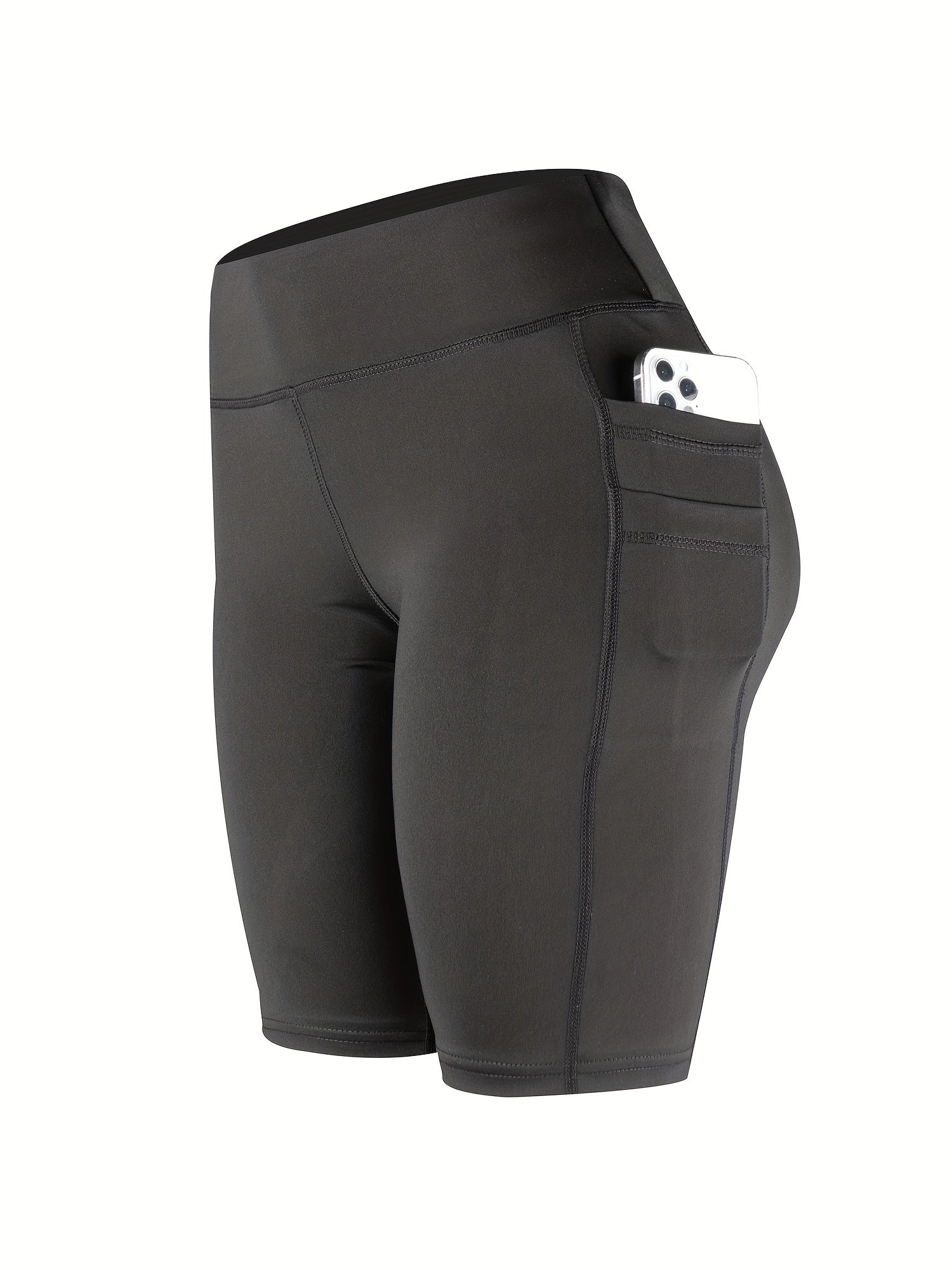 Women's Stretch Biker Shorts with Pockets - Ideal for Workouts