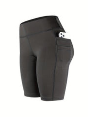 Women's Stretch Biker Shorts with Pockets - Ideal for Workouts