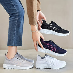Women's Flying Woven Breathable Running Shoes Lightweight Casual Sneakers