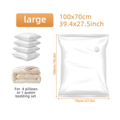 3pcs Vacuum Storage Bag Quilt Blanket Clothes Storage Sealed Bag