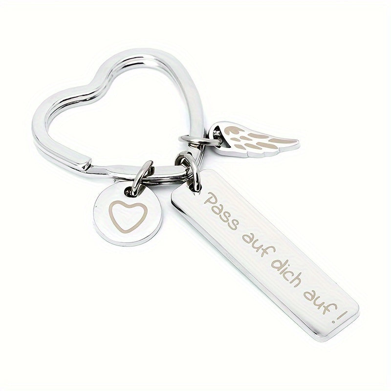 Heart Shape Keychain Pendant for Car Keys Backpacks Wallets