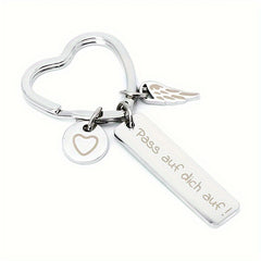 Heart Shape Keychain Pendant for Car Keys Backpacks Wallets