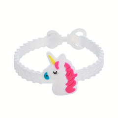 Cartoon Unicorn PVC Bracelet Adjustable Bangle