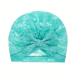 Baby Lace Hat Breathable Bow Pullover Hat For Newborn Kids
