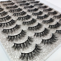 20 Pairs Faux Mink Eyelashes Kit with Adhesive Clips - Longer Fuller Lashes