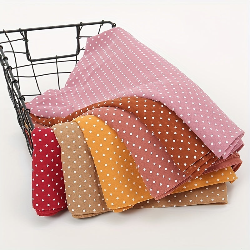 Polka Dot Thin Scarf Solid Shawl Women Hijab Casual Windproof Head Wrap