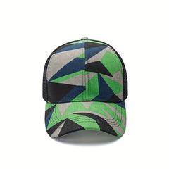 Mesh Ponytail Baseball Cap Adjustable Trucker Hat