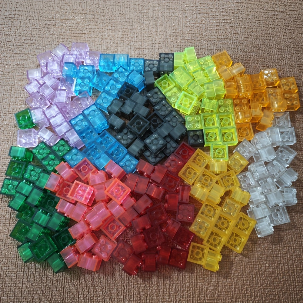 2x2 Transparent Colored High Brick Gift for Building Enthusiasts