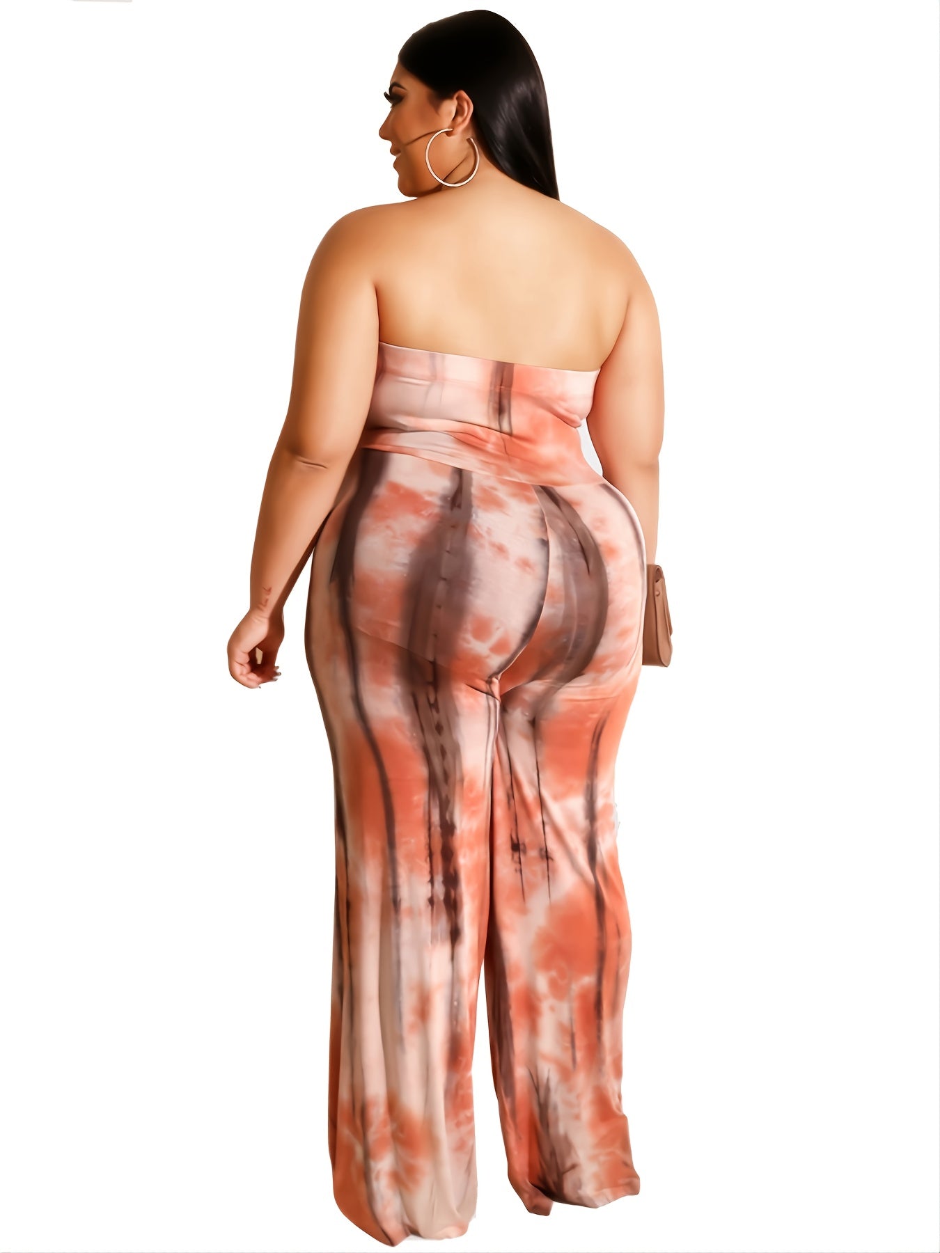 Print Off Shoulder Jumpsuit High Stretch