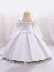 Princess Birthday Party Dress with Bow - Solid Fairy Dress