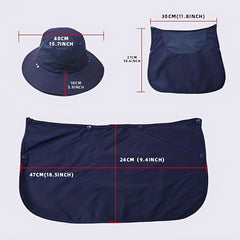 Sun Protection Fishing Hat with Face Cover & Neck Flap