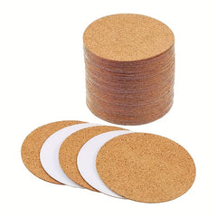 30pcs Self Adhesive Cork Mat Round Coaster Cork Back Panel for DIY Craft