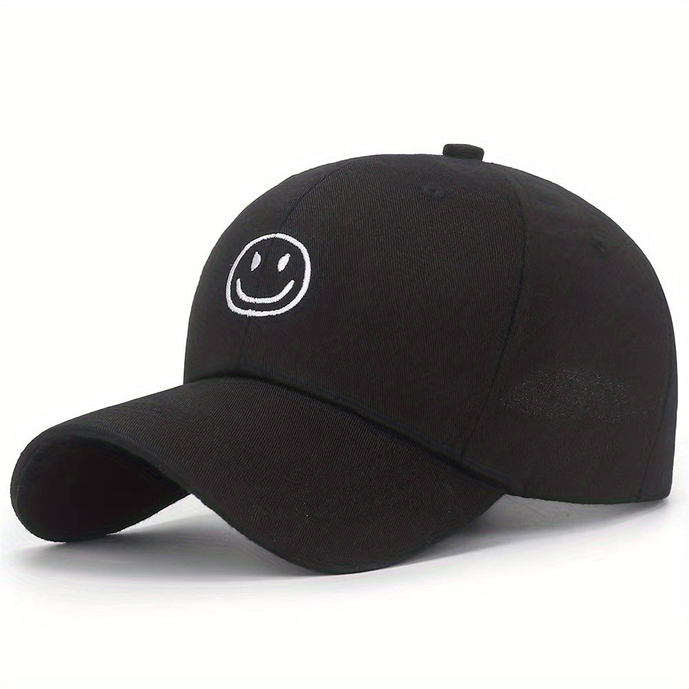 Men's Happy Face Baseball Cap Embroidered Peaked Cap