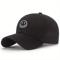 Men's Happy Face Baseball Cap Embroidered Peaked Cap