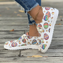Colorful Pattern Flat Skate Shoes Casual Wear Resistant Non Slip Sneakers
