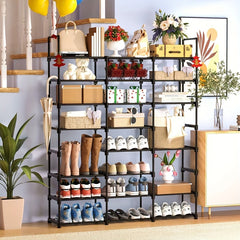1pc Single Row Shoe Rack Stackable Shoe Storage for Closet Bedroom