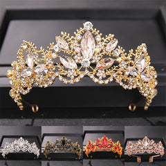 Baroque Rhinestone Tiara Bridal Crown Wedding Hair Accessories