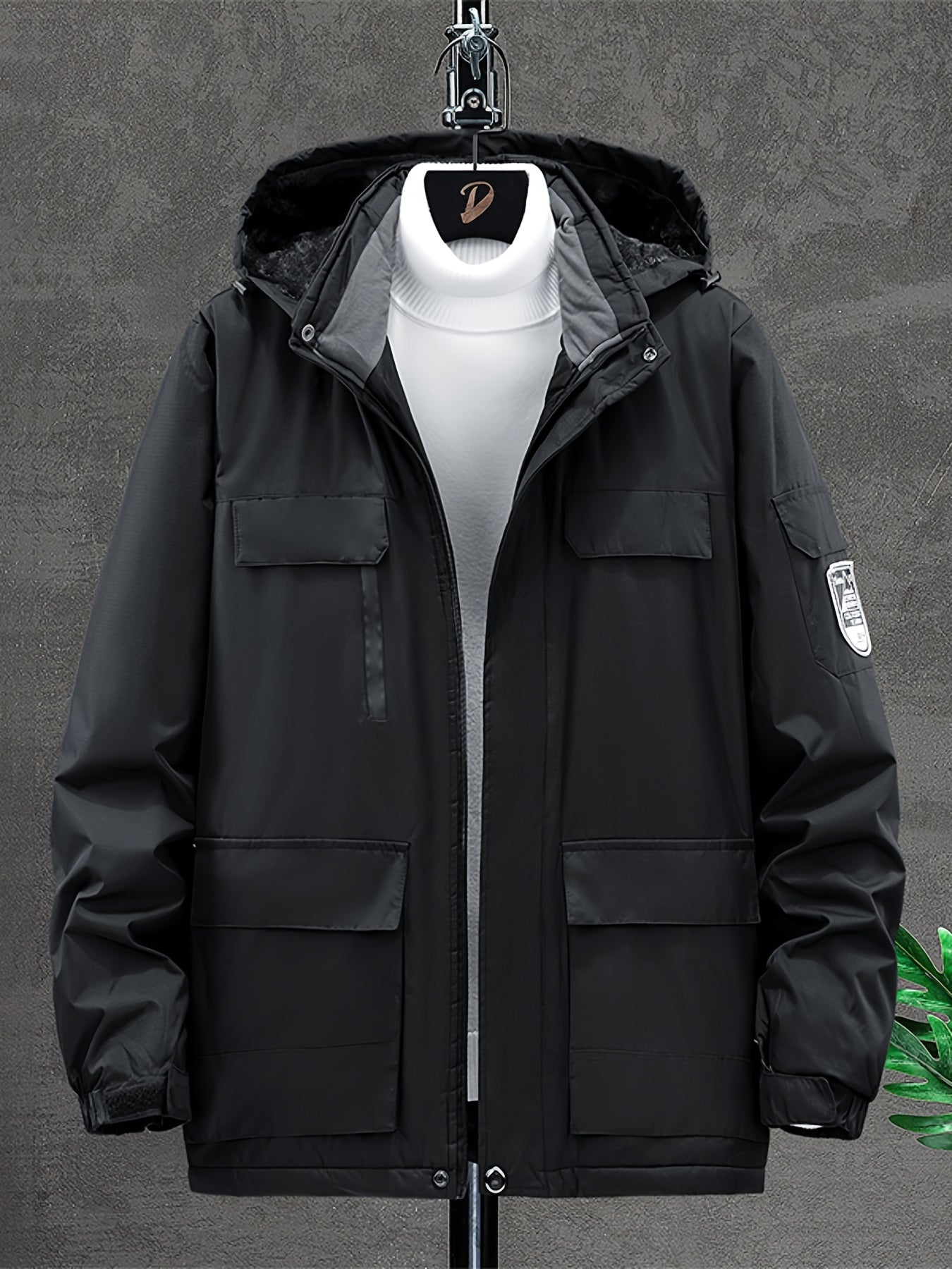 Women's Outdoor Fleece Lined Jacket with Hood