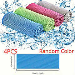 4pcs Cooling Yoga Towel Microfiber Quick Drying Sports Towel