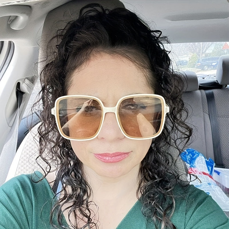 Oversized Square Sunglasses Ombre Lens UV400