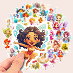 50pcs Fairy Stickers for Laptop Water Bottle Luggage Helmet Skateboard Stationer