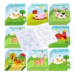 7 Mini Farm & Sea Animals Art Books - Coloring, Painting, Drawing