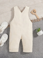 Newborn Baby Girl Overall Dress Plain Adjustable Strap Pocket Suspender Dress