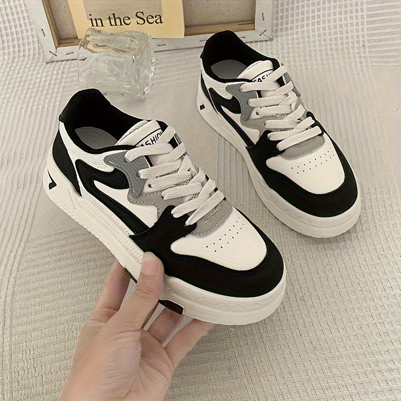 Women's Platform Skate Shoes Lace-up Comfort Flats