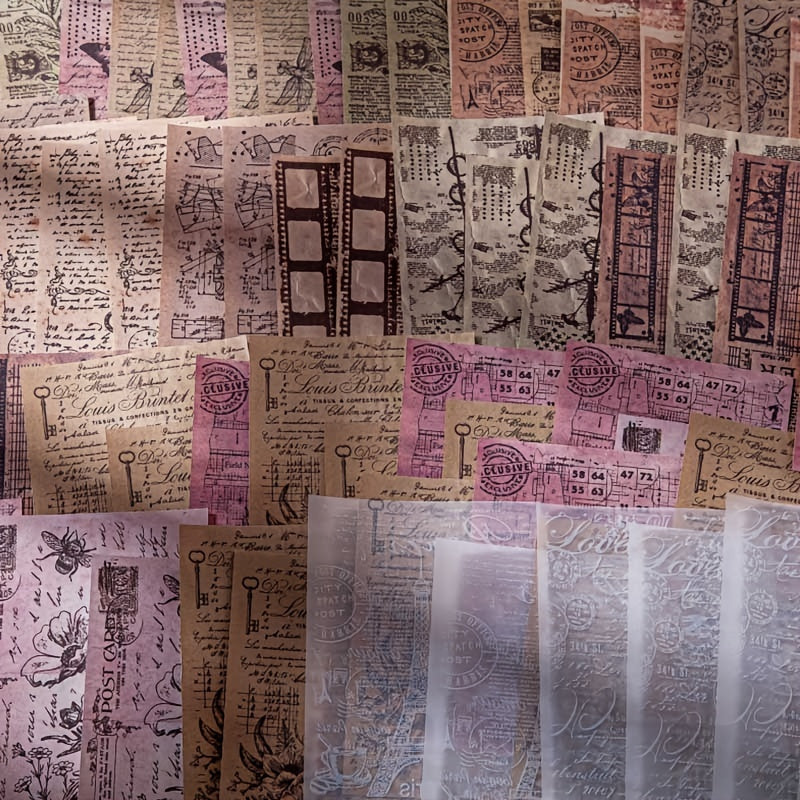 30pcs Retro Vintage Paper Fragments Scrapbooking DIY Material