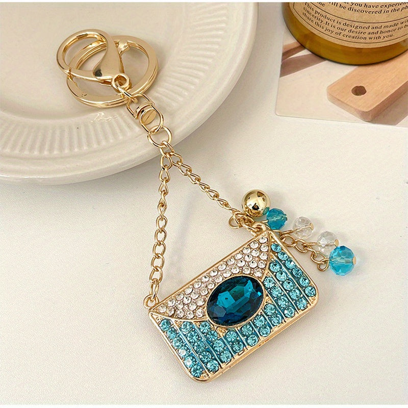 Crystal Handbag Keychain Hanging Key Ring Purse Bag Backpack Car Charm