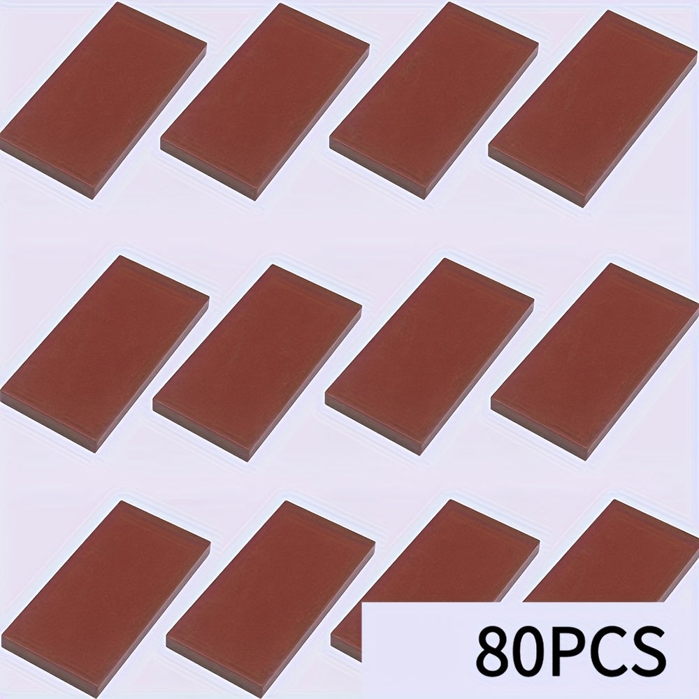 80pcs 2x4 Low Wall Flat Blocks for MOC Building 87079