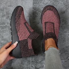 Women's Wedge Slip On Sneakers Breathable Walking Shoes