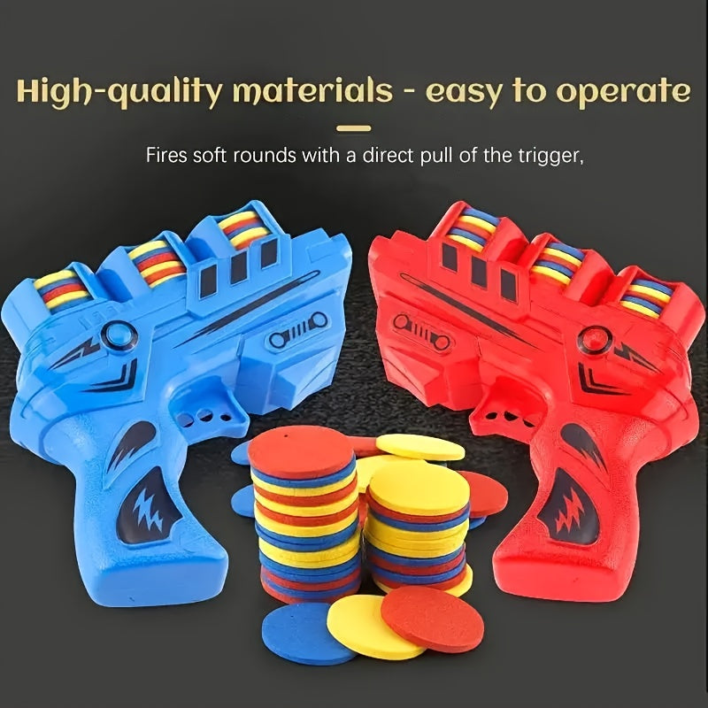 Foam Disc Launcher Flying Disc Handheld Shooter - Indoor/Outdoor Game Toy