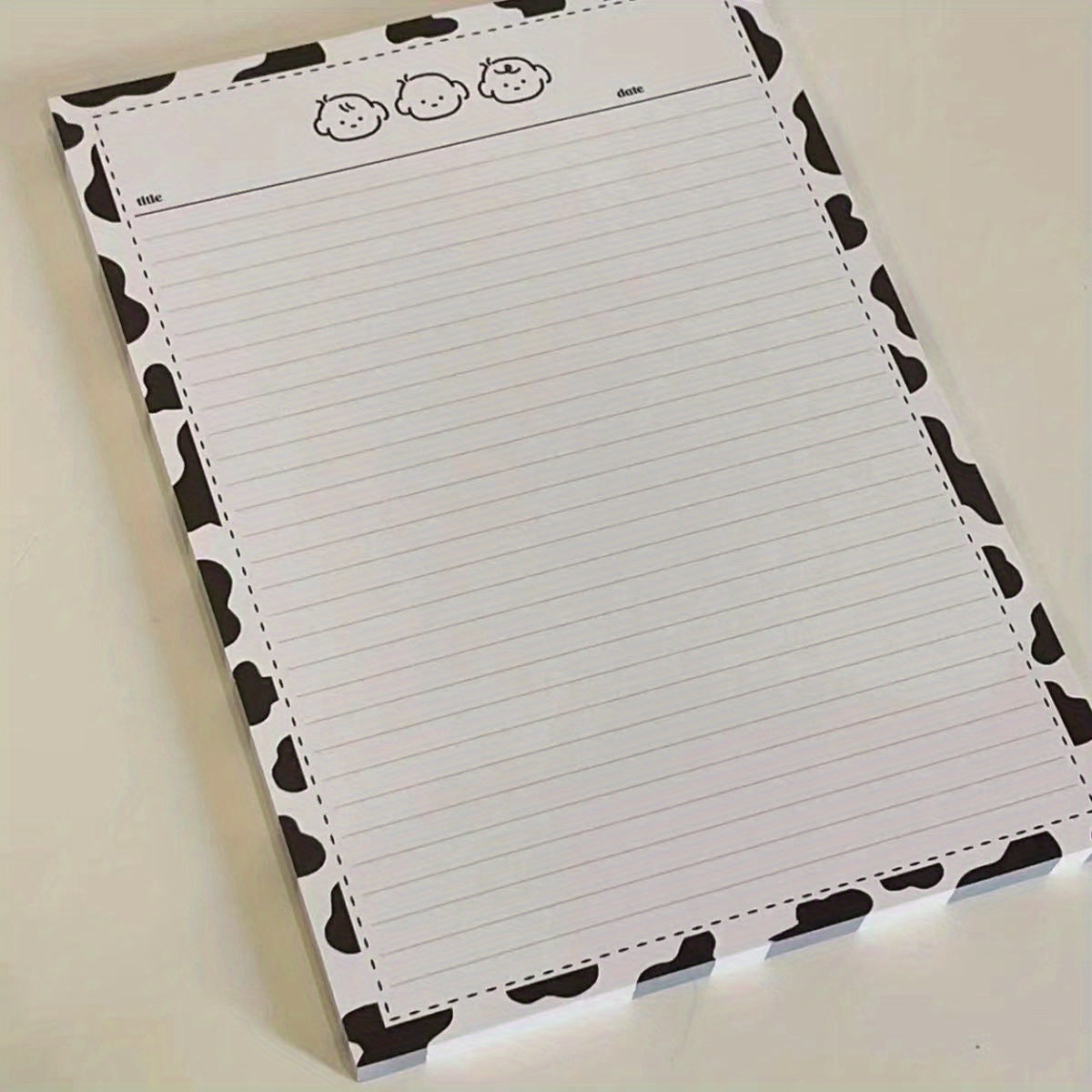 B5 Milk Puppy Paper Notebook Cow Spots Sticky Memo Pad Tearable Material