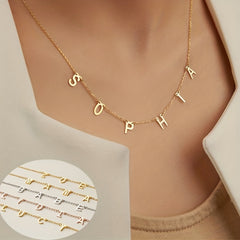 Personalized Custom Women Initial Name Necklace Stainless Steel