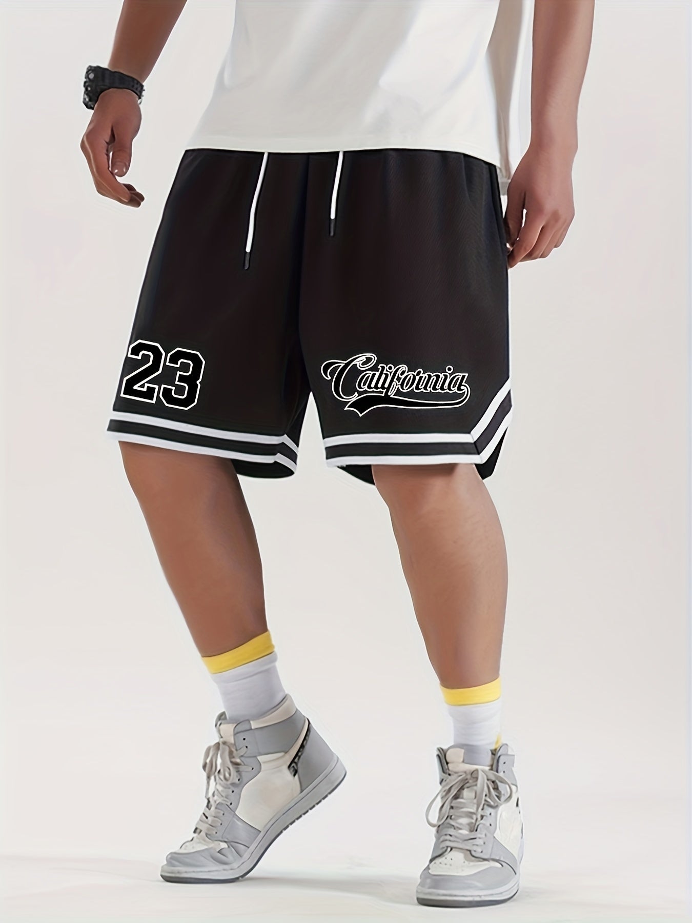 California 23 Striped Drawstring Shorts