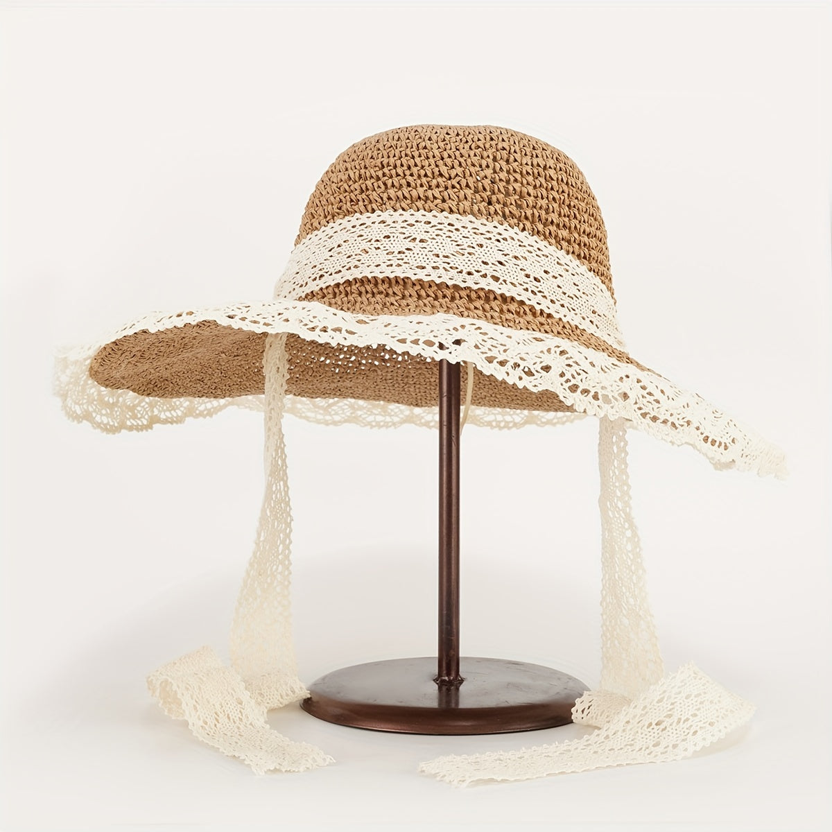 Stylish Straw Sun Hat with Hollow Out Design for Summer