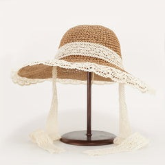 Stylish Straw Sun Hat with Hollow Out Design for Summer