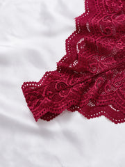 Floral Lace Lingerie Set Scallop Trim Bra & Panties