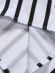 Stripe Print Men's Casual Short Sleeve Shirt Summer Vacation Resort Tops