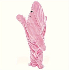 Creative Shark Sleeping Bag Flannel Warm Soft Outdoor Travel Gift