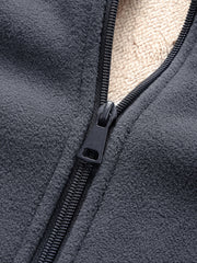 Men's Warm Fleece Zipper Vest Winter Clothing