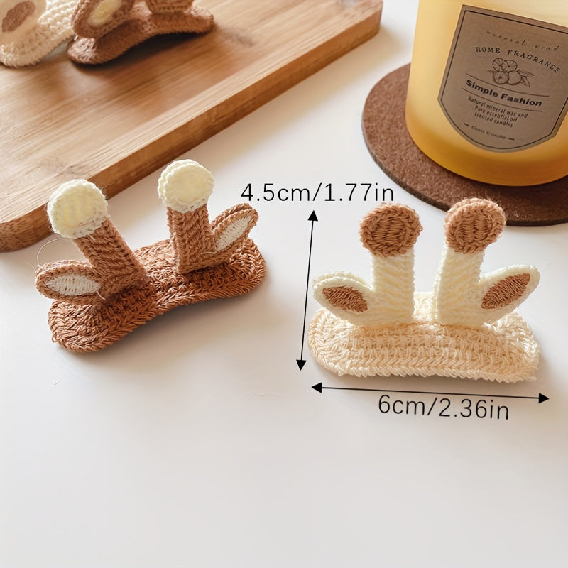 2pcs Knitted Ears Hair Clip for Kids