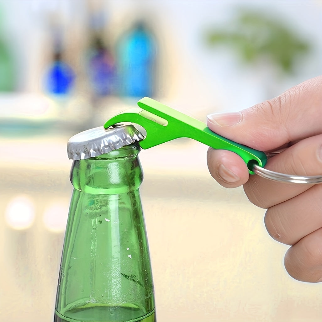 5pcs Metal Beer Bottle Openers Keychain Compact Practical Easy to Carry