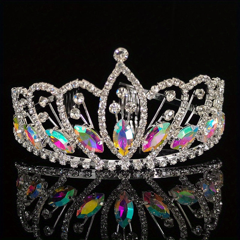 Red Crystal Tiara Queen Crown Headband