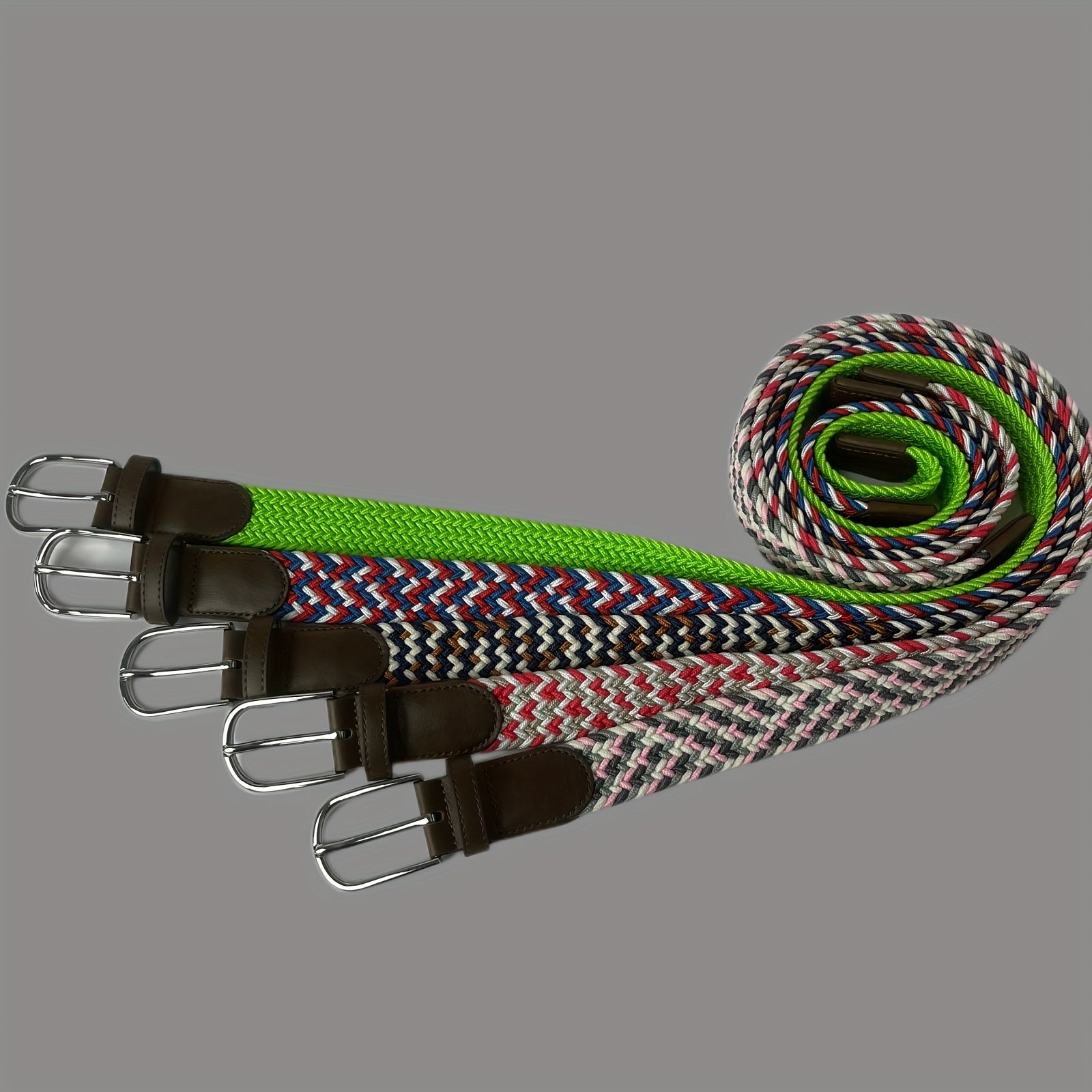Elastic Stretch Woven Braid Belt for Girls